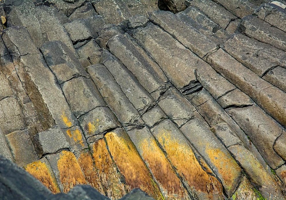 Stuðlaberg við Kálfshamarsvík á Skaga. MYND: RÓBERT DANÍEL JÓNSSON