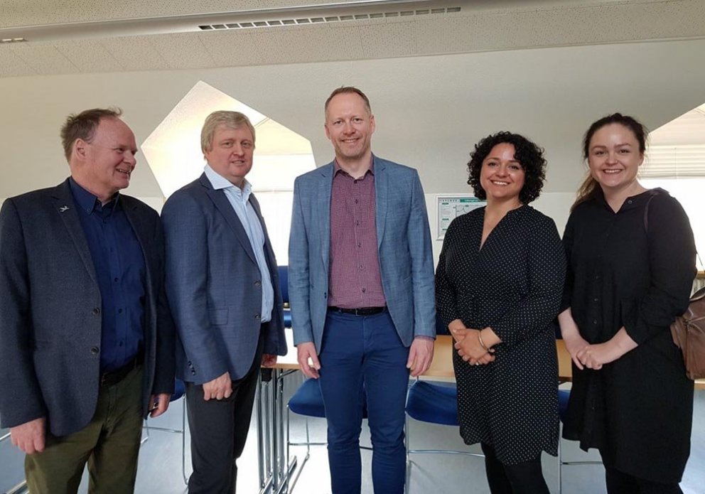 Frá vinstri: Einar Ó. Þorleifsson, Bjarni Jónsson, Guðmundur Ingi Guðbrandsson, Jessica Aquino og Sandra M. Granquist.
