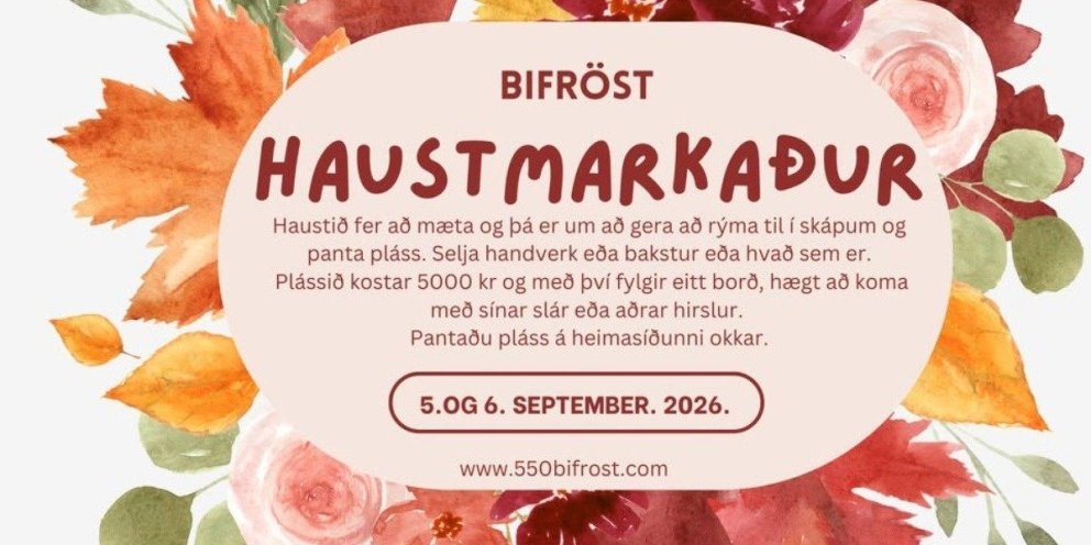 Haustmarkaður í Bifröst. Mynd: Aðsend.