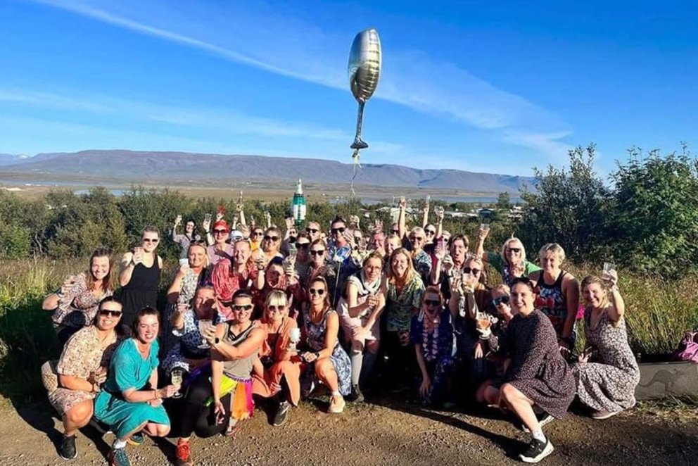 Þetta er í annað sinn sem Sumarkjóla- og búbbluhlaup e haldið á Króknum en fyrst var það í ágúst 2023. MYND: Sara Kristjáns