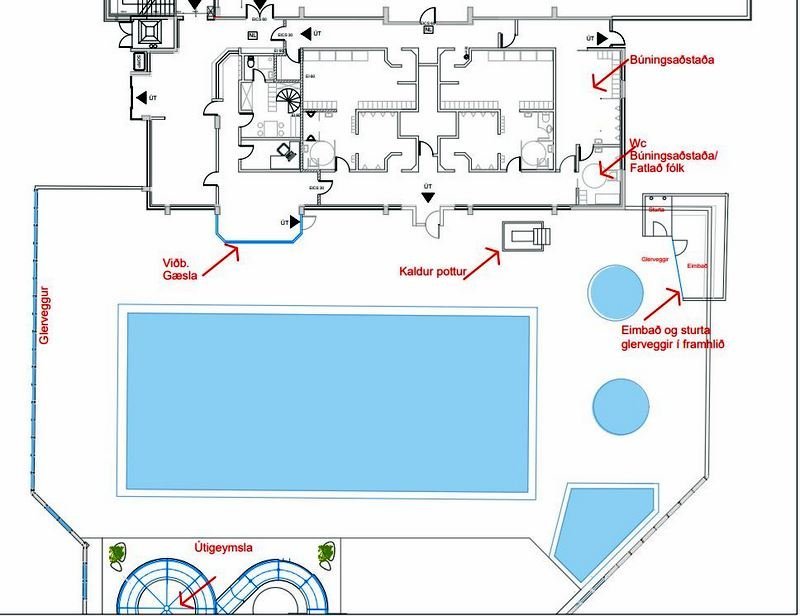 Á meðfylgjandi teikningu má sjá tillögur að ýmsum staðsetningum. Mynd af hunathing.is.