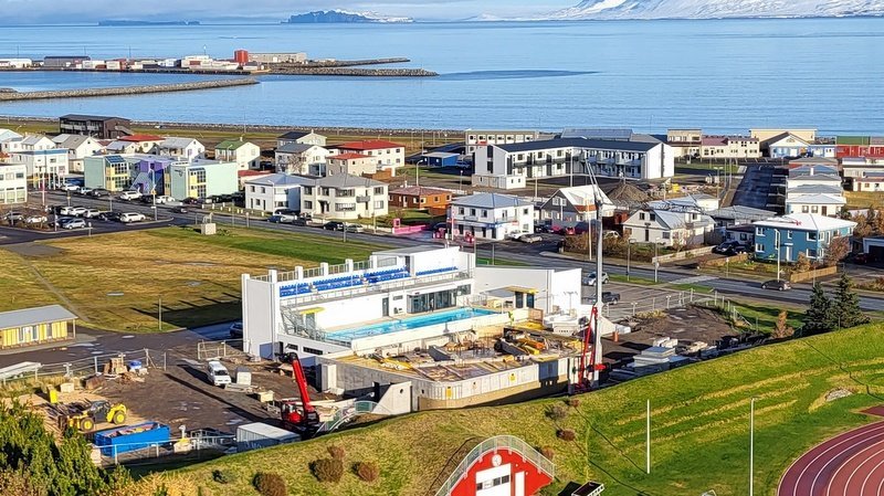 Sundlaug Sauðárkróks 17. október 2022. Mynd: PF.