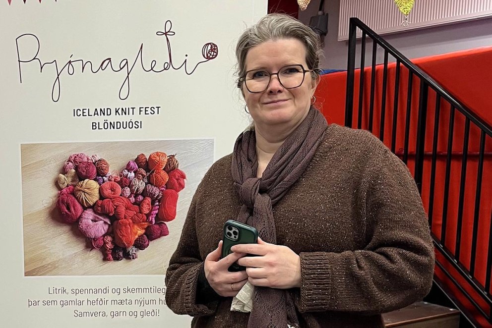 Svana með símann á lofti.    MYNDIR AÐSENDAR