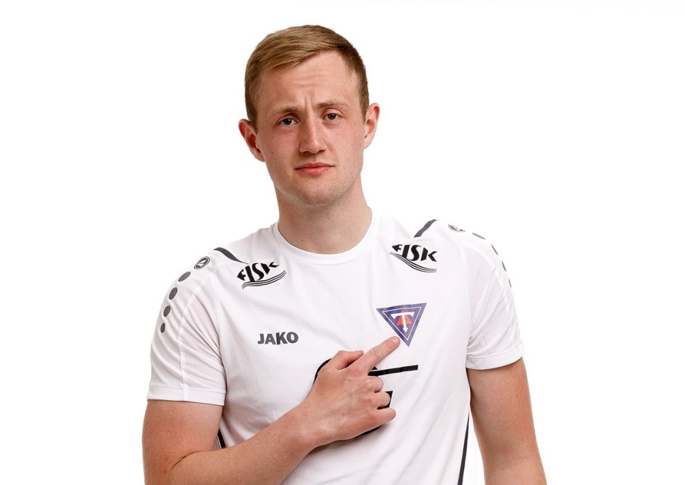 Sverrir Hrafn fyrirliði gerði sigurmarkið í leiknum. MYND: DAVÍÐ MÁR