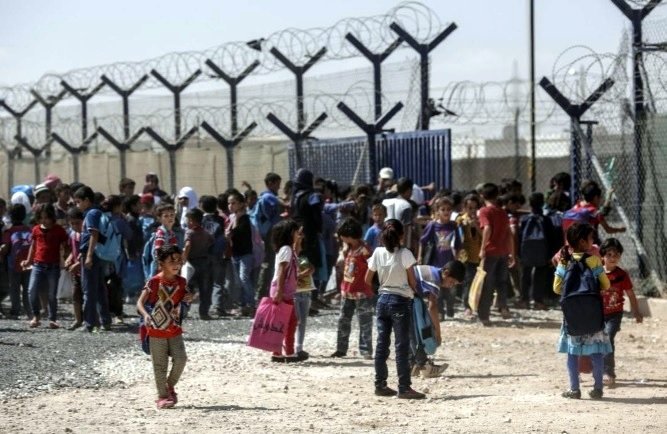 Sýrlensk börn á flótta. Mynd: barnaheill.is