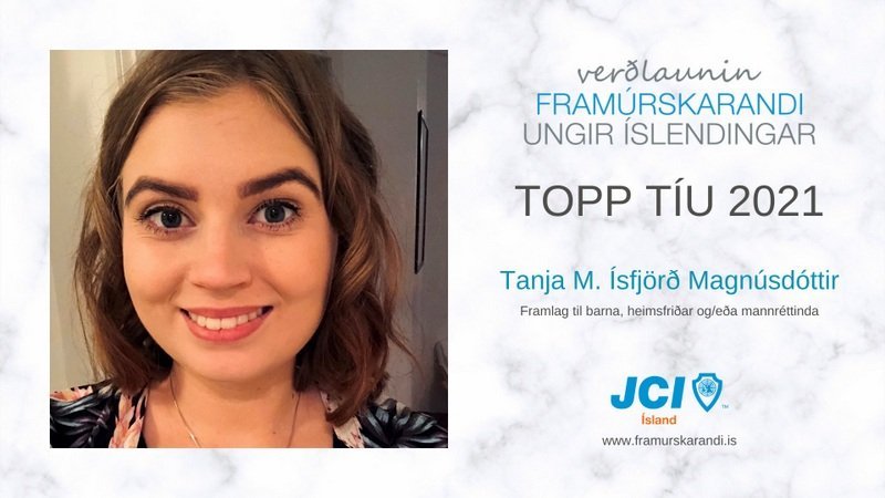 Tanja M. Ísfjörð tilnefnd til verðlauna JCI sem framúrskarandi ungur Íslendingur
