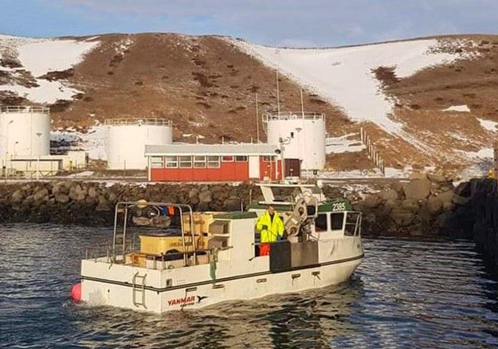 Steini G SK kemur til hafnar með tæp 6 tonn. MYND FRÁ ÞORVALDA