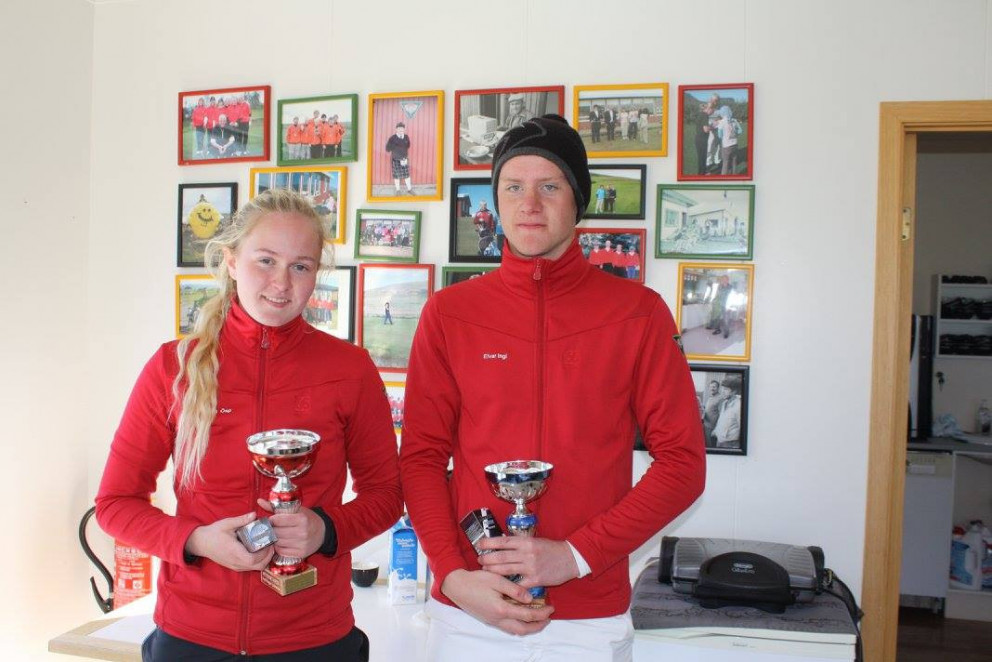 Nýprent meistarar 2017 Telma Ösp Einarsdóttir og Elvar Ingi Hjartarson. Myndir: GSS.