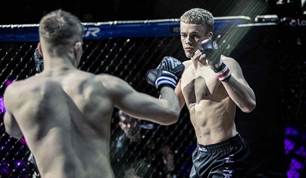 Þorleifur Feykir vel stemmdur í bardaga um helgina. MYND AÐSEND