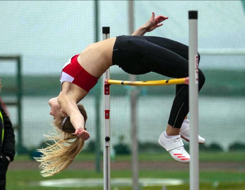 Þóranna Ósk Sigurjónsdóttir Íslandsmeistari í hástökki. Mynd af FB-síðu Þórönnu.