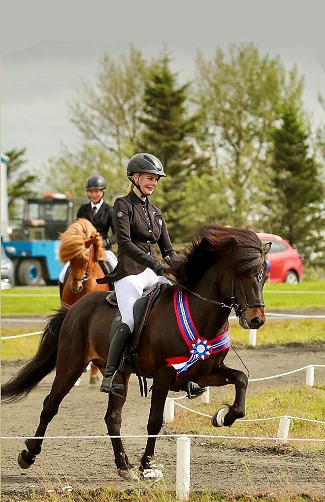Þórgunnur og Djarfur frá Flatatungu á Íslandsmóti á dögunum. Mynd: Freydís Bergs.