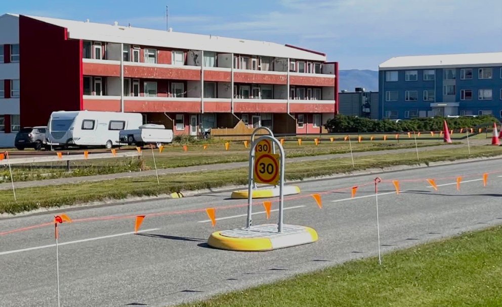 Svona er þrengingarnar uppsettar.
