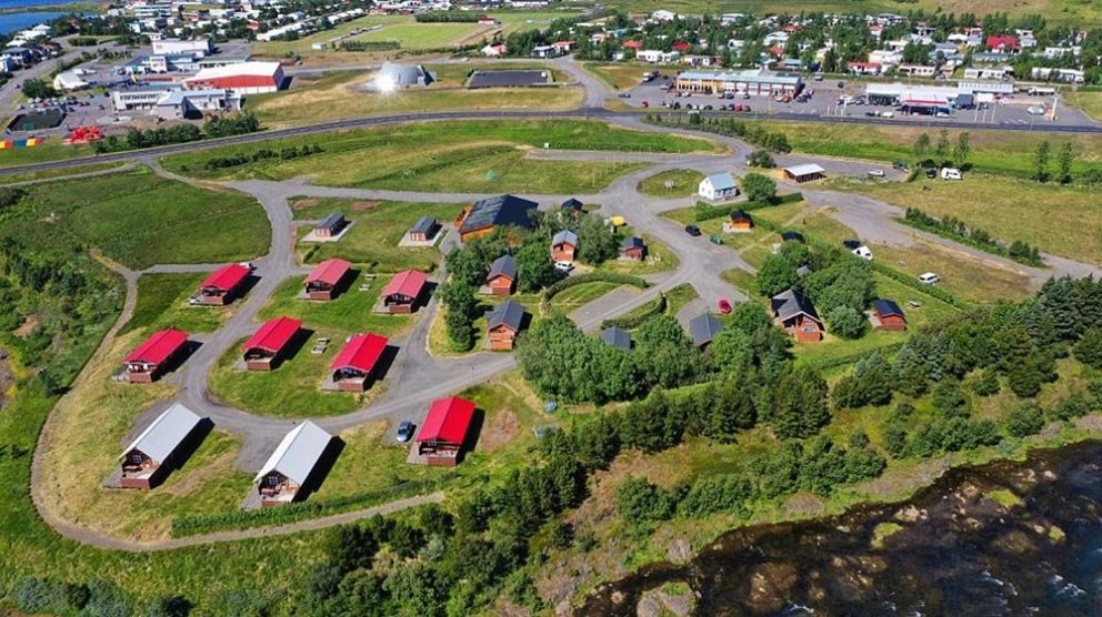 Tjaldsvæðið á Blönduósi. MYND AF HÚNA / HÖSKULDUR B. ERLINGSSON