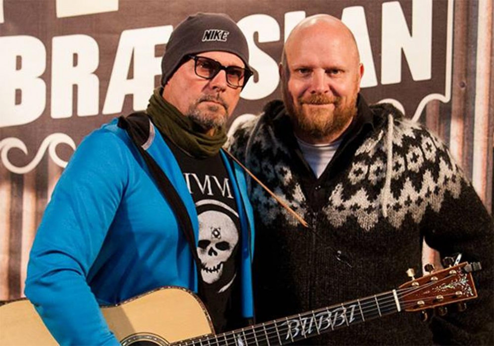 Áskell Heiðar er til hægri, Ásbjörn til vinstri.