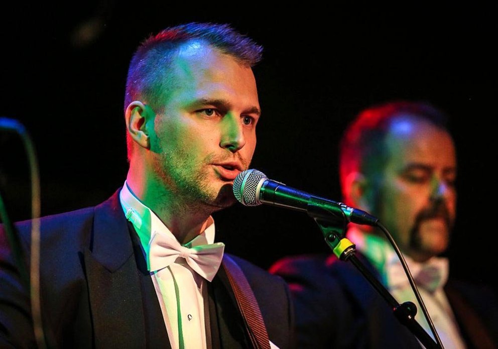 Sigfús Ólafur syngjandi á VSOT 2018. MYND: HJALTI ÁRNA