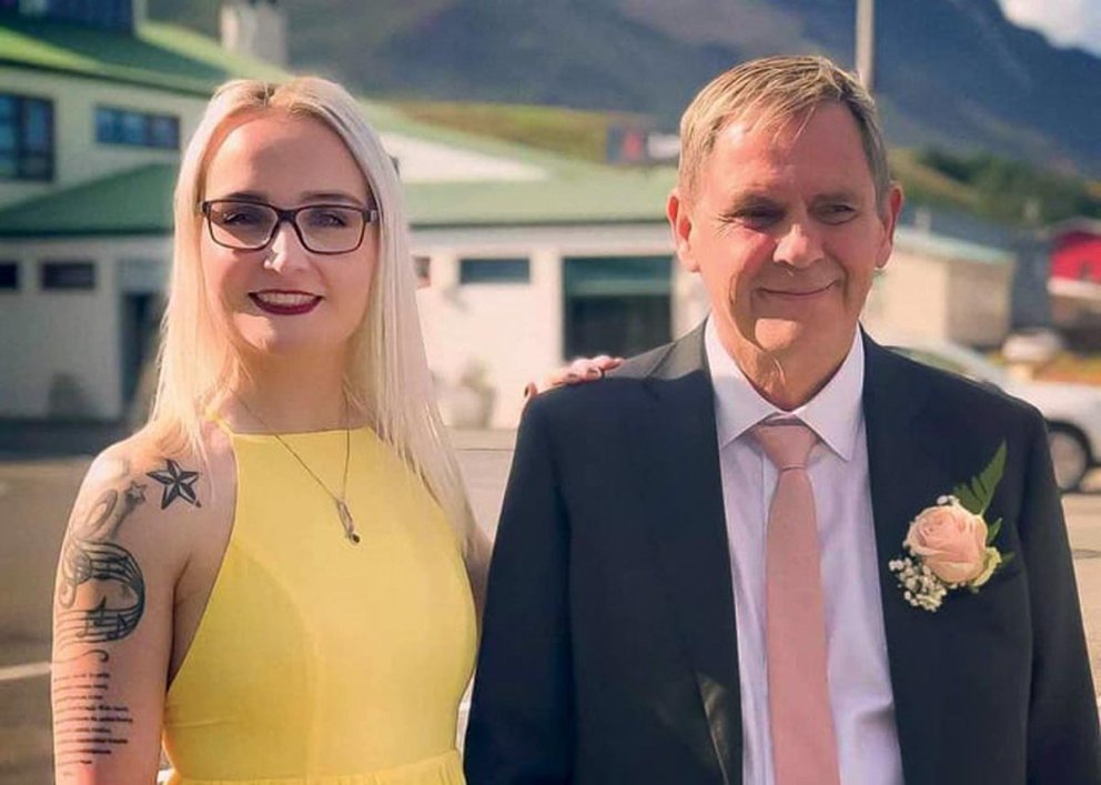 Jakobína og Guðbrandur norðan við Bifröst á Sauðárkróki. AÐSEND MYND