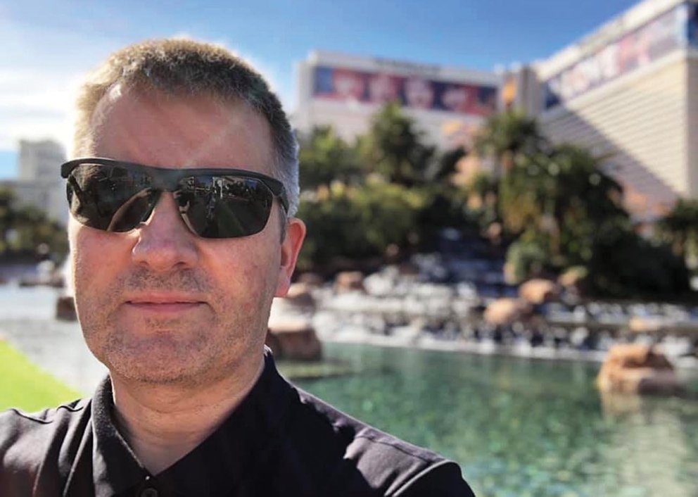 Pétur Ingi í Las Vegas. AÐSEND MYND