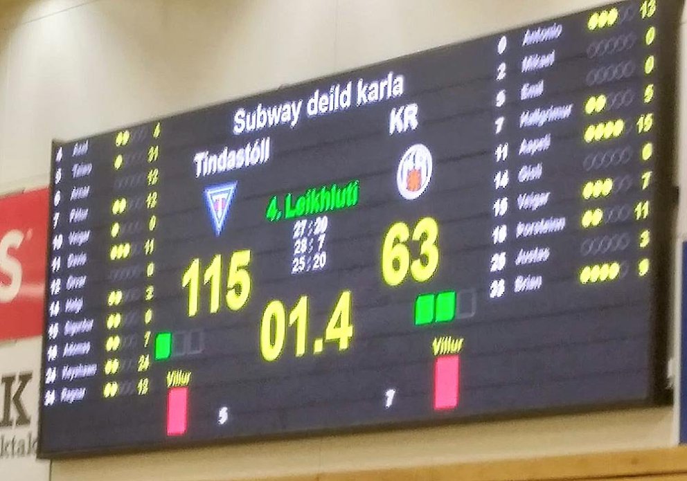 Öðruvísi mér áður brá. Lið KR kjöldregið í Síkinu. MYND: JÓHANNES BJÖRN