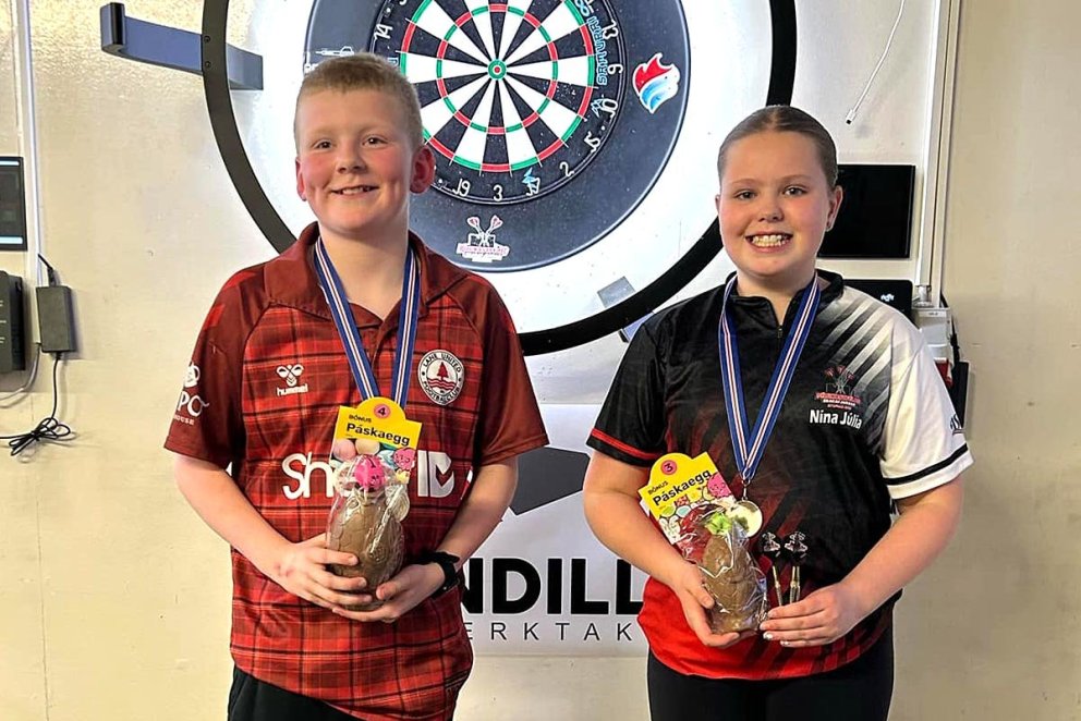 Friðrik Henrý og Nína Júlía léku til úrslita. MYND: PKS