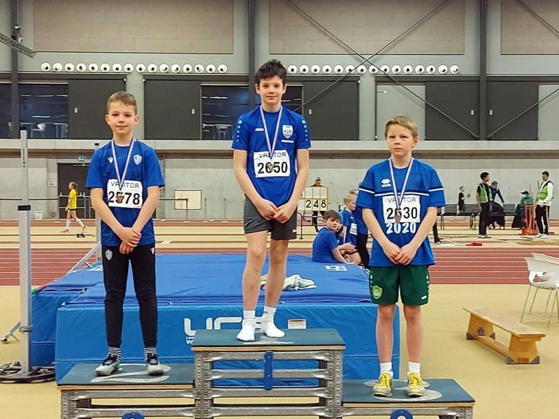 Valdimar Logi Guðmannsson USAH á sínu fyrsta alvöru móti og gerði sér lítið fyrir og sigraði í öllum þeim greinum sem hann tók þátt í. Aðsend mynd.