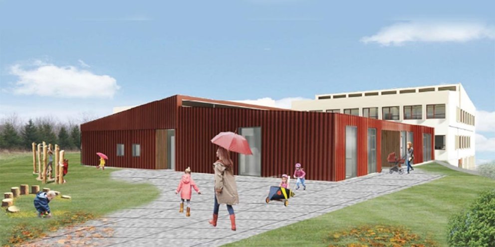 Svona er áætlað að nýr leikskóli í Varmahlíð muni líta út. MYND: SKAGAFJÖRÐUR.IS
