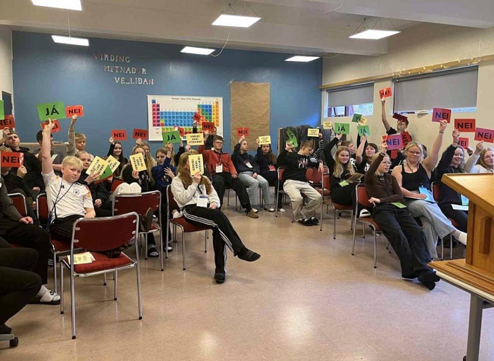 Nemendur Varmahlíðarskóla erru örugglega efni í þingmenn. MYND: VARMAHLÍÐARSKÓLI.IS