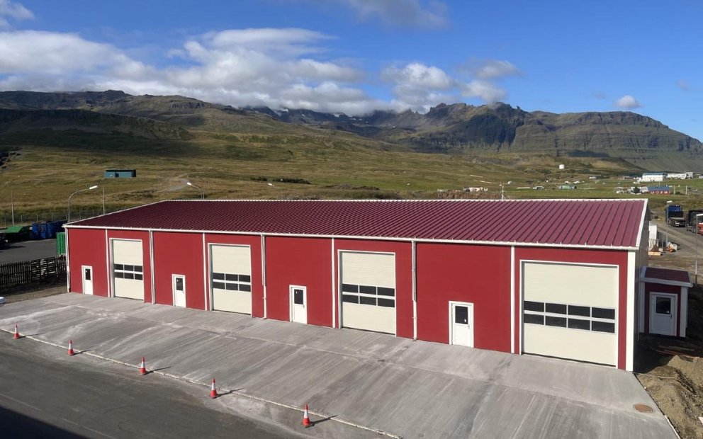 Sams konar hús og verið er að reisa á Sauðárkróki. Þetta er í Grundarfirði. MYND AF VEGR.IS