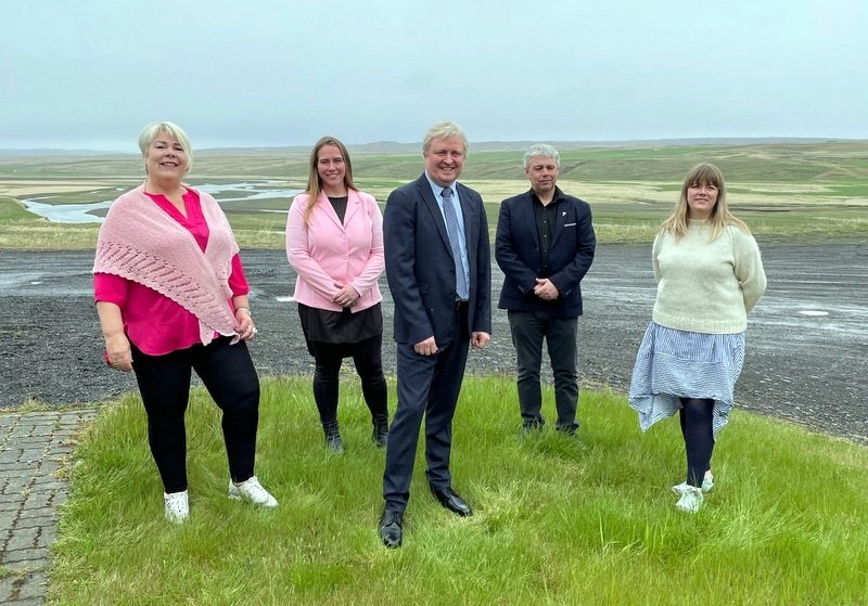 Fimm efstu á lista VG í Norðvesturkjördæmi fyrir alþingiskosningar í haust: Lilja Rafney Magnúsdóttir, Þóra Margrét Lúthersdóttir, Bjarni Jónsson, Lárus Ástmar Hannesson og Sigríður Gísladóttir. Aðsend mynd.