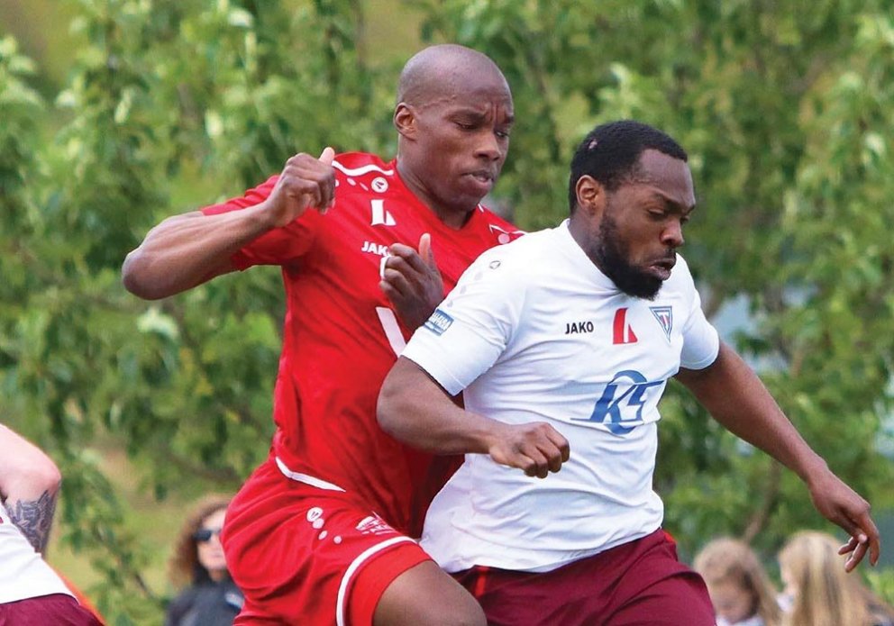 Victor Borode í baráttunni. MYND: ÓAB