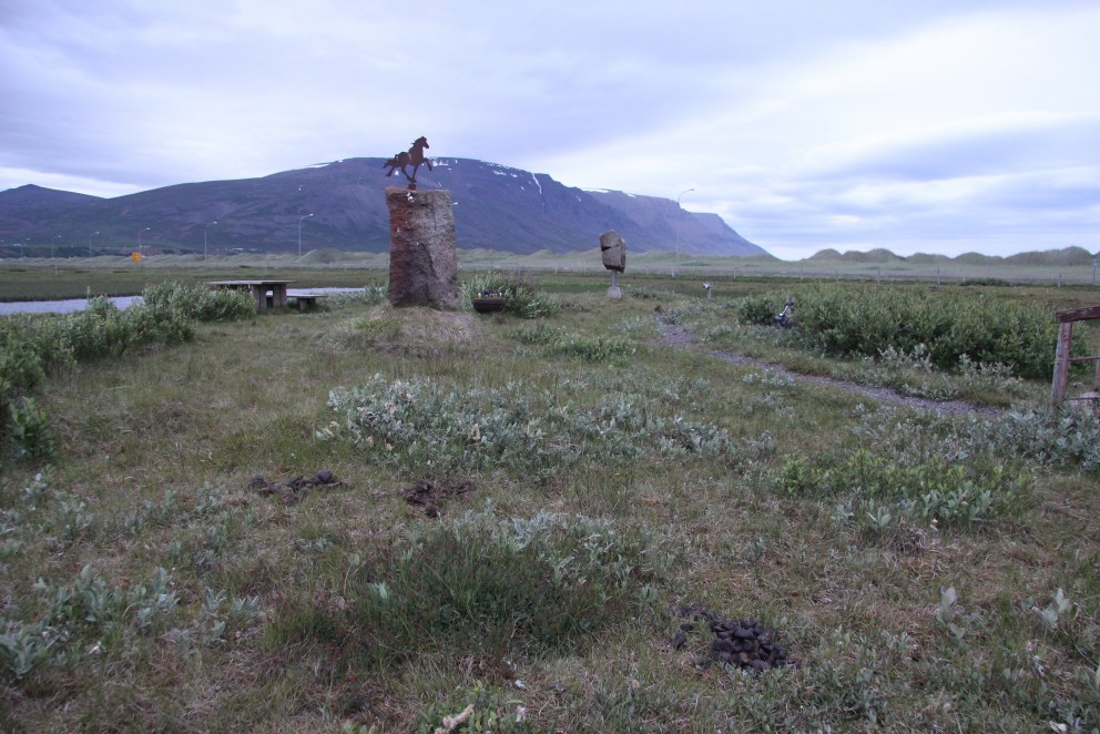 Víðishólmi er fallegur sælureitur í Hólmatjörn við Reiðhöllina Svaðastaði. Mynd/BÞ