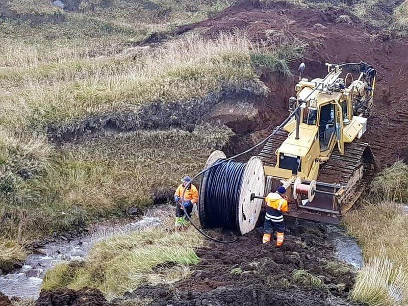 Starfsmenn Vinnuvéla Símonar að störfum. Mynd af FB