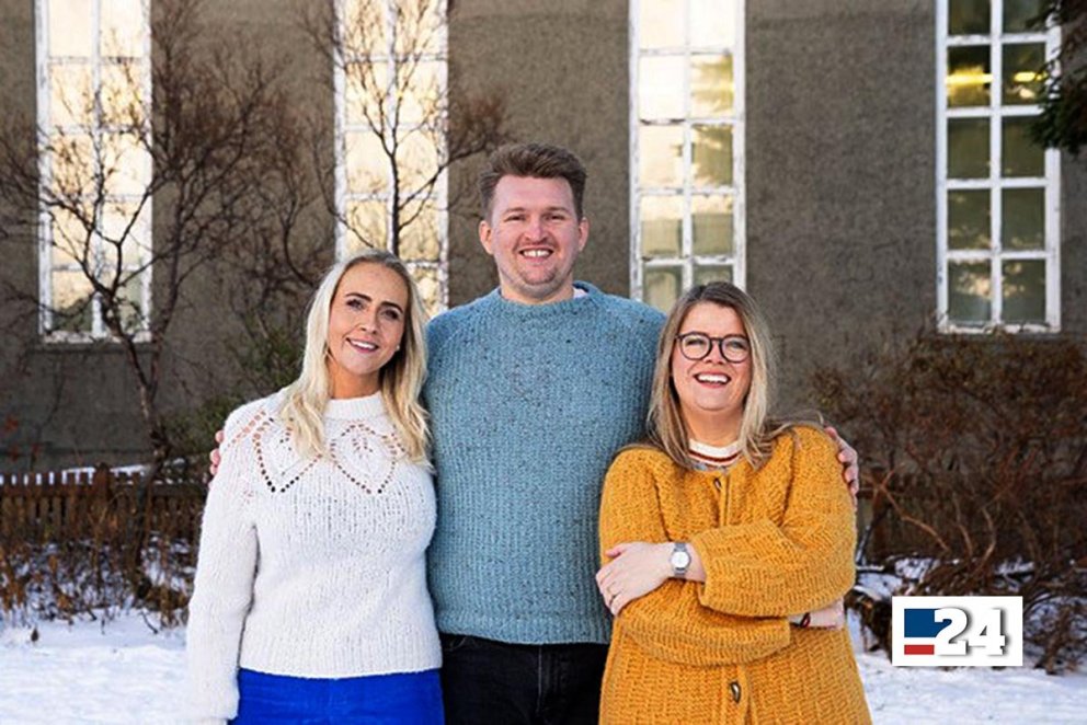Álfhildur lengst til vinstri, svo kemur, Bjarki Hjörleifsson og Sigríður Gísladóttir. MYND AÐSEND