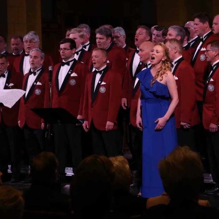 Myndin var tekin árið 2017 þegar Þóra söng með kórnum. MYNDIR AÐSENDAR