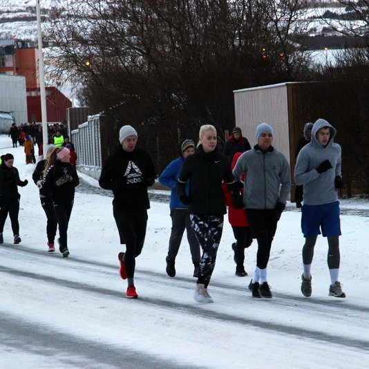 Frá hlaupinu í fyrra. PF.