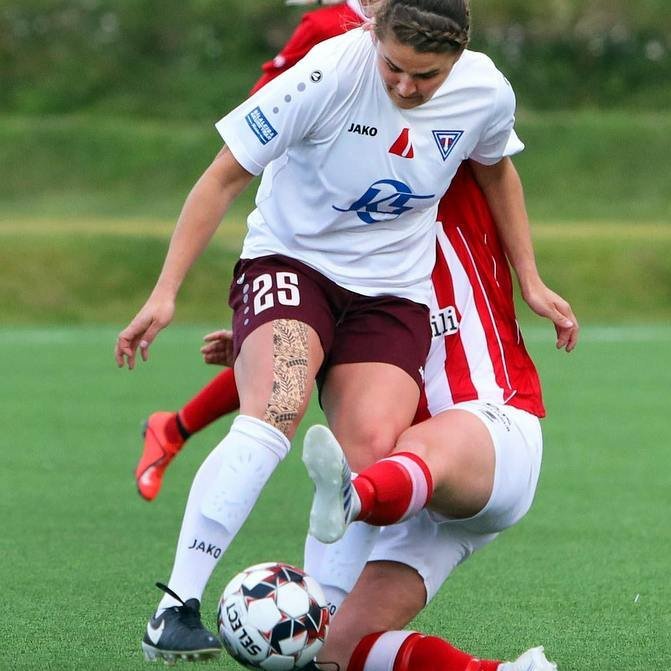 Mur skoraði mark Tindastóls í leiknum í gær. MYND:ÓAB