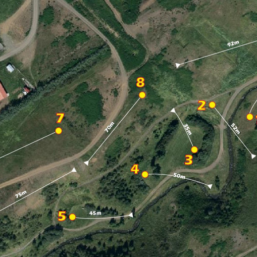 Mynd af frisbígolfvellinum. Mynd: www.skagafjordur.is