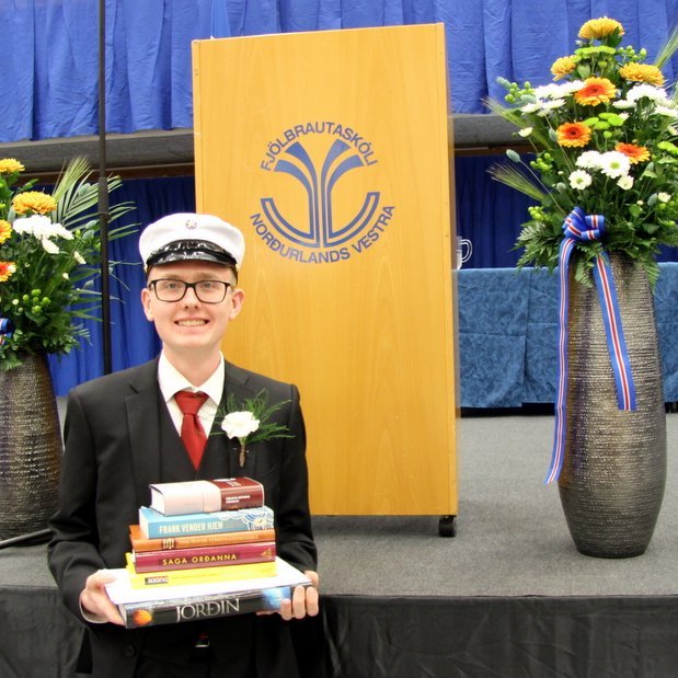 Þorri Þórarinsson, dúx Fjölbrautaskóla Norðurlands vestra. Mynd:SHV