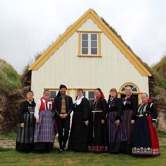 Hátíðlegra verður það varla. Mynd:FB/Byggðasafn Skagfirðinga