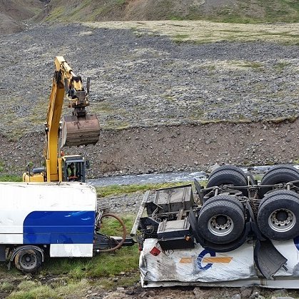Olíubíll utanvegar á Öxnadalsheiði í júlí 2020. Mynd: hnv.is