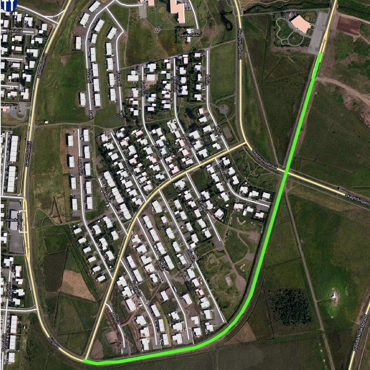 Vegaframkvæmdir á Sauðárkróki í dag