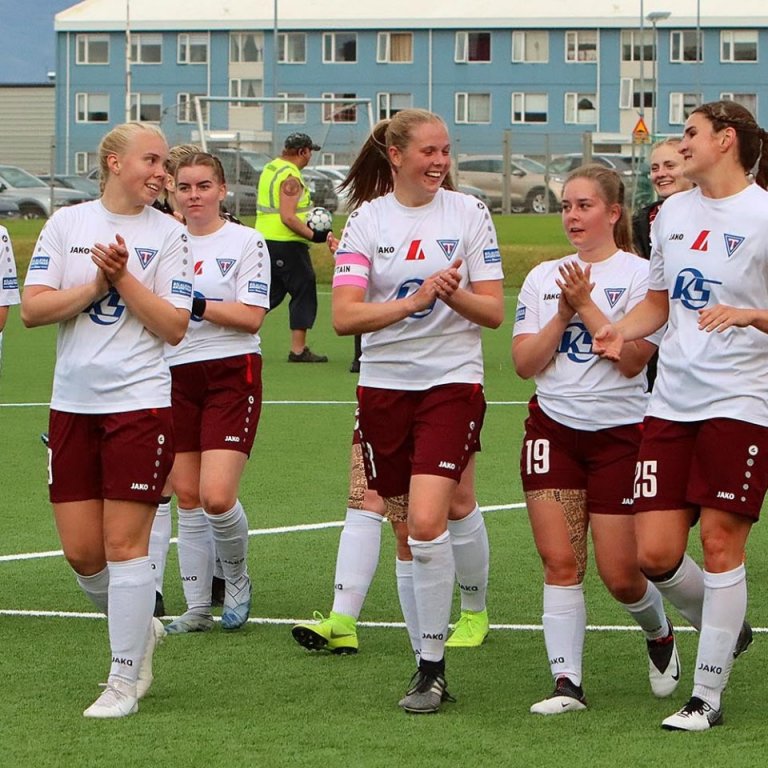 Stólastúlkur spila við Aftureldingu sunnudaginn 16. ágúst kl. 16:00. MYND: ÓAB