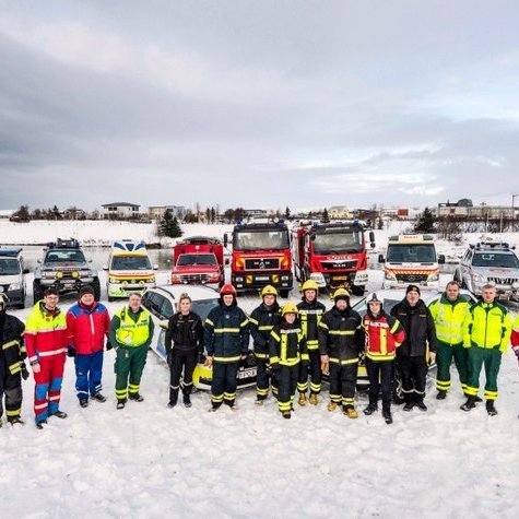 Viðbragðsaðilar í Austur-Húnavatnssýslu. Mynd: Róbert Daníel Jónsson.