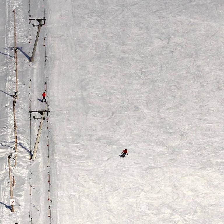 Skömmu fyrir lokun eftir fallegan dag í Tindastóli laugardaginn 13. febrúar sl. Mynd/ÓAB