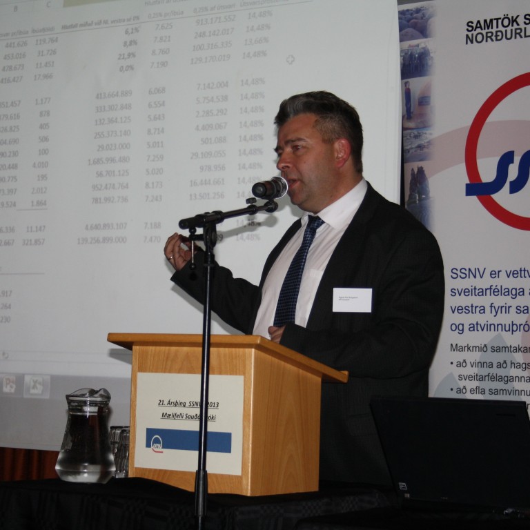 Frá ársþingi SSNV. Þingi ferð að þessu sinni fram á Félagsheimilinu Blönduósi. Mynd/SSNV