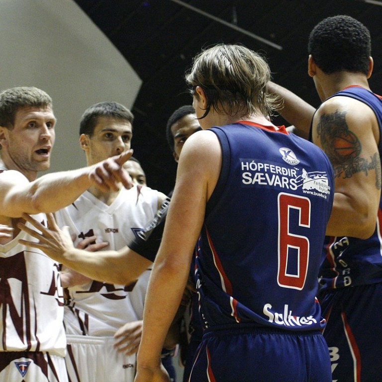 Helgi Viggós átti fínan leik en það dugði ekki til á fimmtudaginn. Þessi mynd reyndar tekin í Laugardalshöllinni fyrir nokkrum misserum.