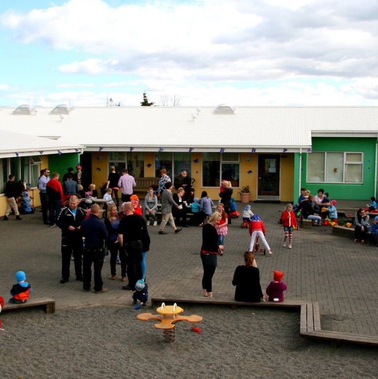 Yngra stig leikskólans Ársala á Sauðárkróki við Víðigrund. Mynd/BÞ