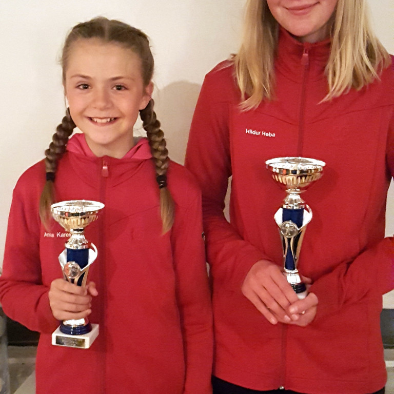 Norðurlandsmeistararnir Anna Karen Hjartardóttir og Hildur Heba Einarsdóttir. Mynd: Hjörtur Geirmundsson