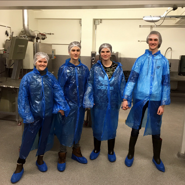 Nokkrir nemendanna í fullum skrúða. Mynd: Biopol.is