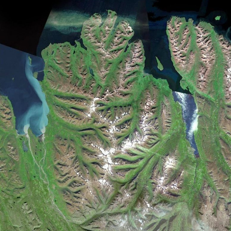 Hátt í 150 jöklar eru á Tröllaskaga samkvæmt Náttúrufræðistofnun Íslands. Mynd: SPOT.