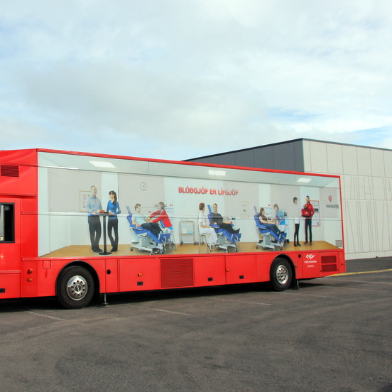 Blóðbankabíllinn. Mynd: FE